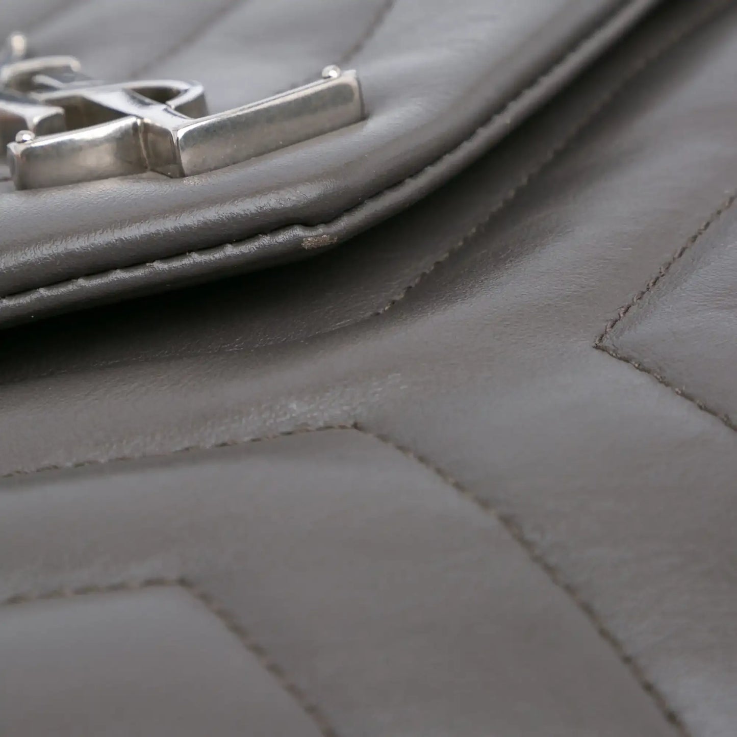 Saint Laurent Large Leather Monogram Matelasse LouLou Shoulder Bag