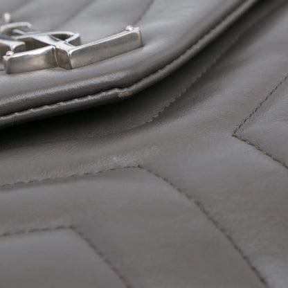 Saint Laurent Large Leather Monogram Matelasse LouLou Shoulder Bag