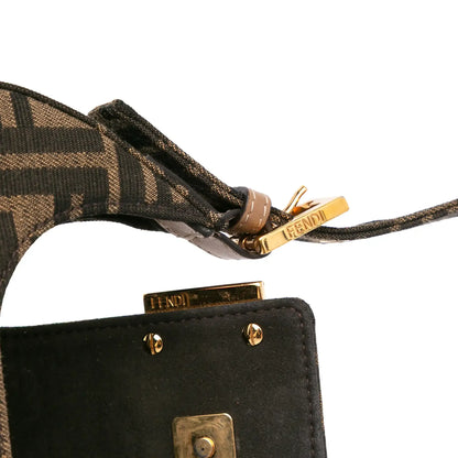 Fendi Mini Zucca Canvas Cookie Hobo