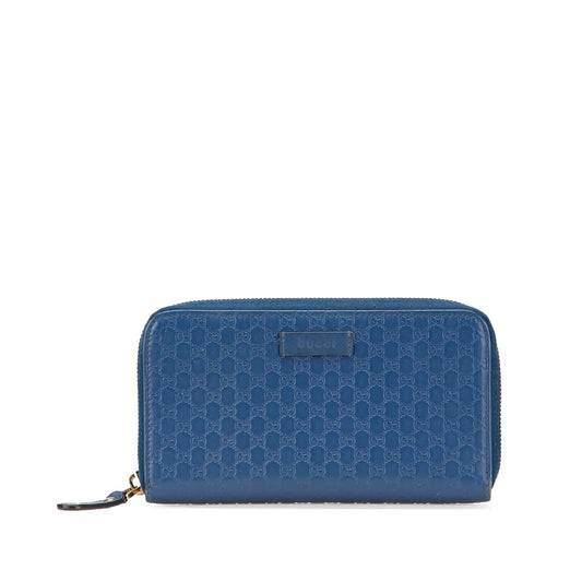 Gucci Microguccissima Zip Around Long Wallet
