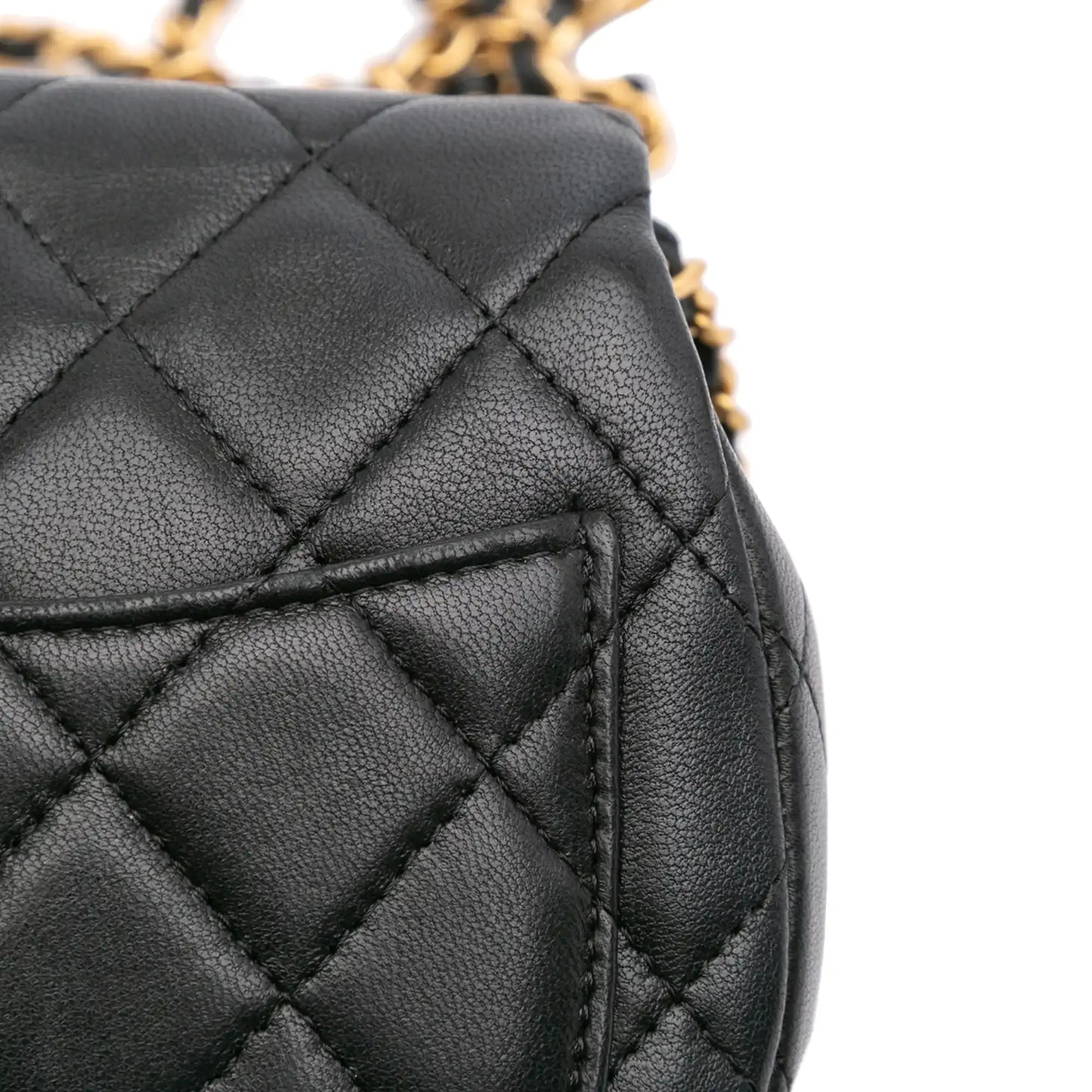 Chanel Mini Quilted Calfskin Coco Mail Clutch with Chain