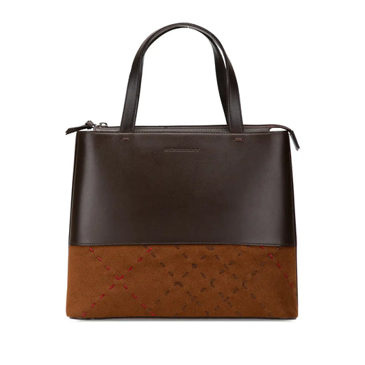 Burberry Leather and Suede Stitch Tote