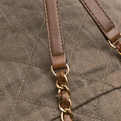 Chanel CC Quilted Denim and Calfskin Backpack