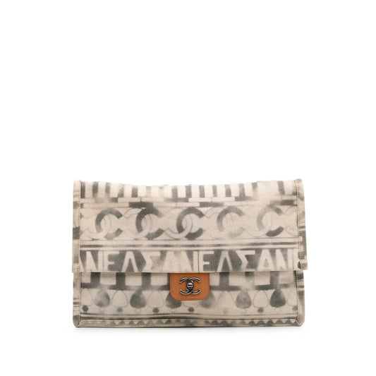 Chanel Canvas Iliad Flap Clutch