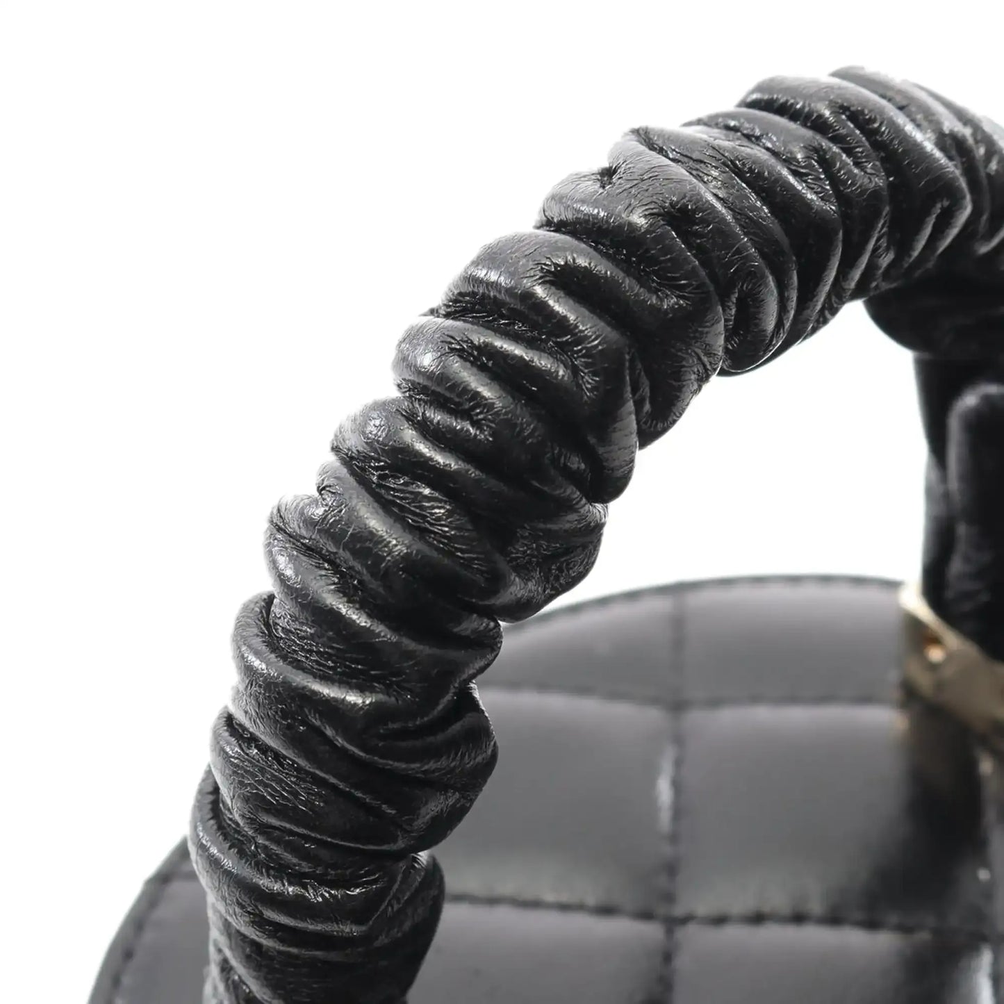 Chanel Mini Quilted Lambskin Ruched Handle Vanity Case