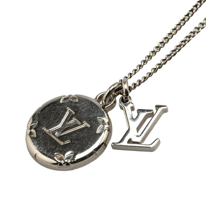 Louis Vuitton Silver Plated Monogram Charms Necklace