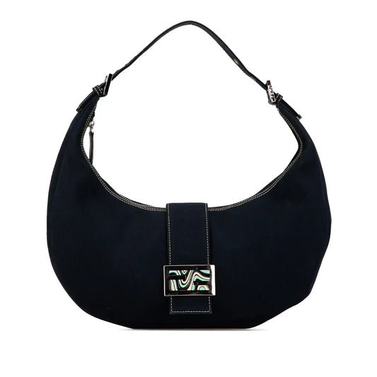 Fendi Canvas Croissant Shoulder Bag