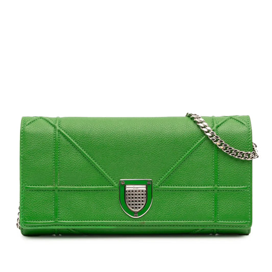Dior Grained Calfskin Diorama Croisiere Wallet on Chain