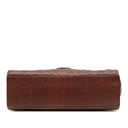 Chanel Jumbo Quilted Glazed Caviar CC Crave Flap