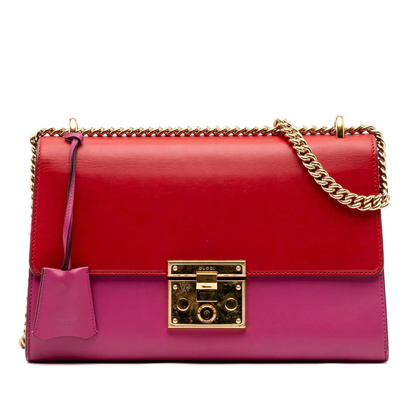 Gucci Medium Bicolor Leather Padlock Shoulder Bag