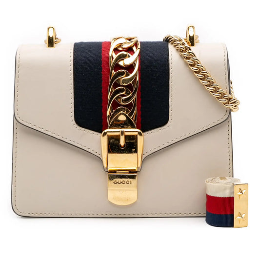 Gucci Mini Calfskin Sylvie Chain Crossbody