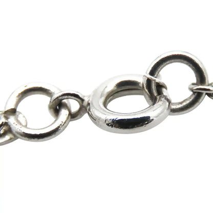 Chanel CC Silver Plated Enamel Heart and Clover Charm Pendant Necklace