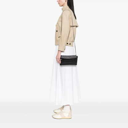 Chanel Quilted Laminated Fabric Chain Evening Crossbody