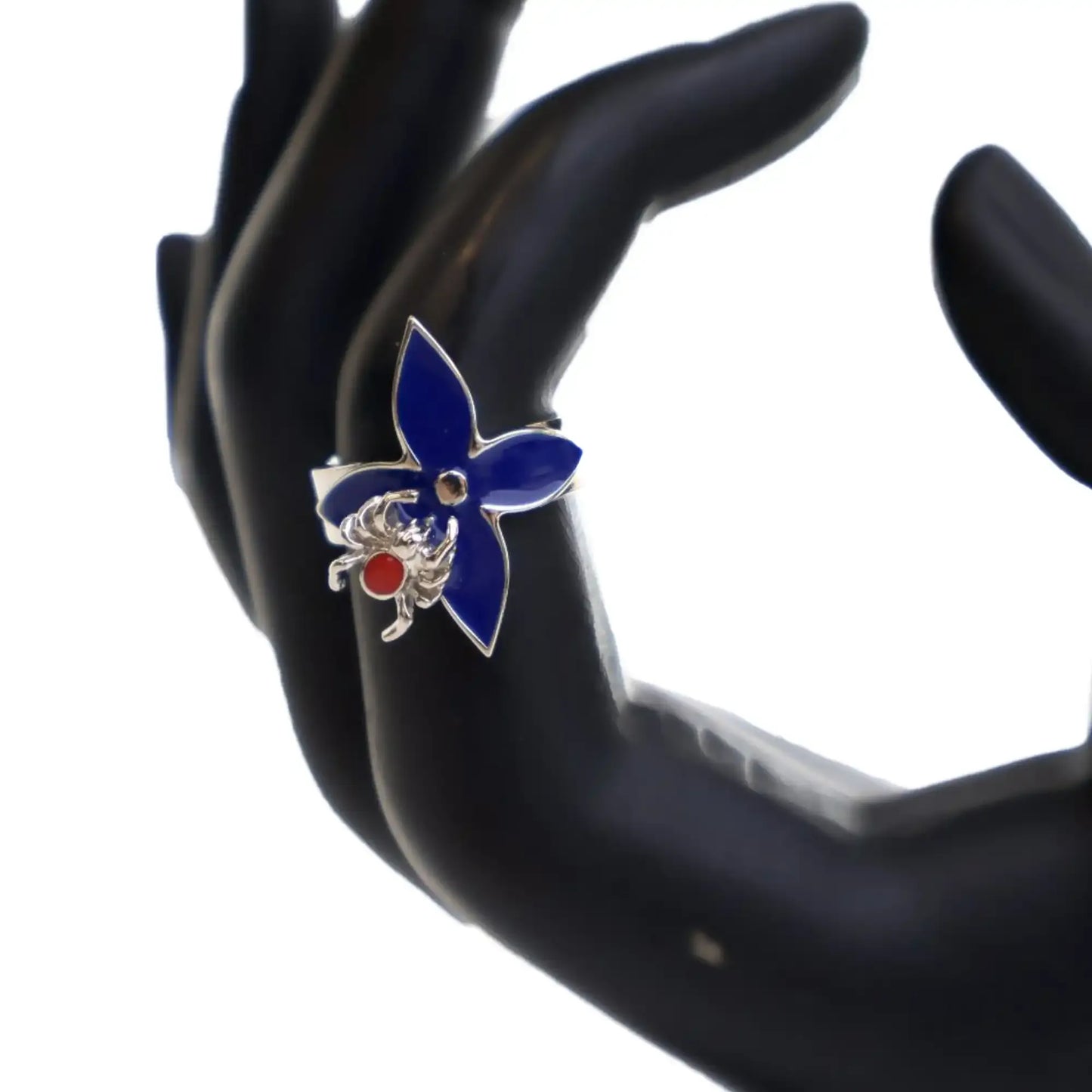 Louis Vuitton Silver Plated Enamel Fairytale Ring Set