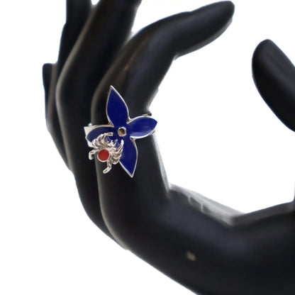 Louis Vuitton Silver Plated Enamel Fairytale Ring Set