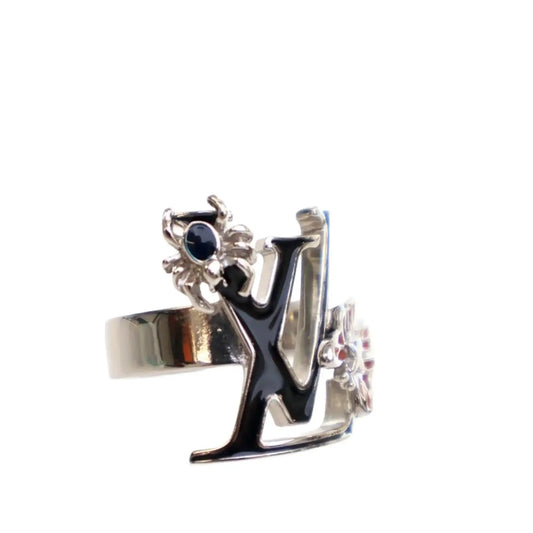 Louis Vuitton Palladium Plated Enamel Fairytale Cocktail Ring