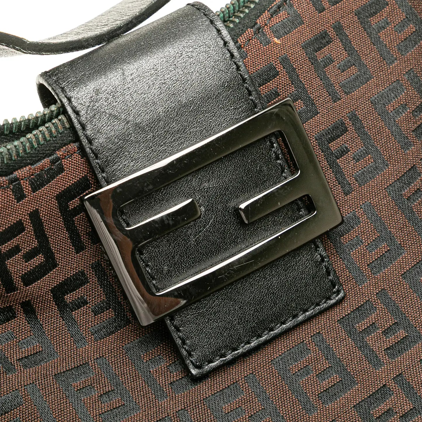 Fendi Zucchino Canvas Shoulder Bag