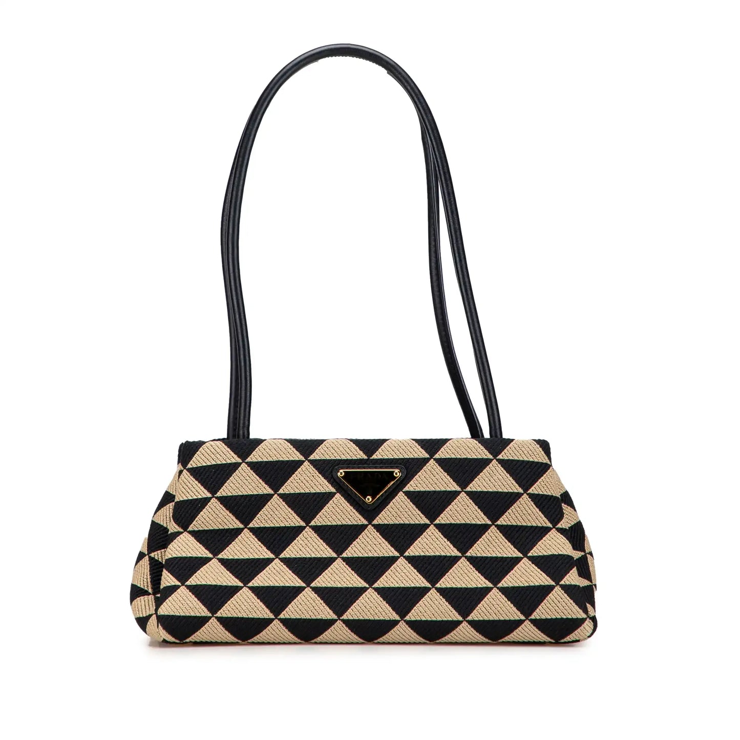 Prada Small Triangolo Symbole Jacquard Embroidered Shoulder Bag