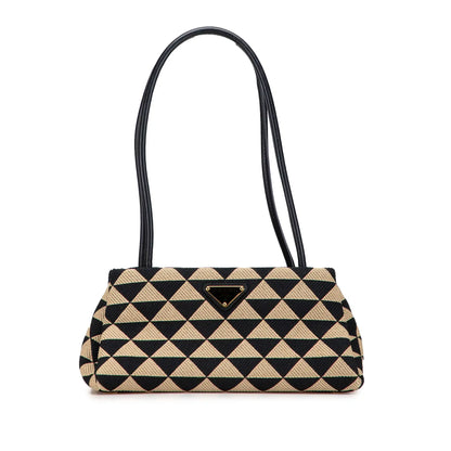 Prada Small Triangolo Symbole Jacquard Embroidered Shoulder Bag