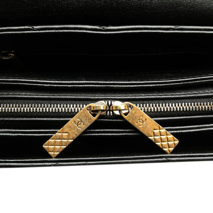 Chanel Small Chevron Lambskin Stitched Envelope Flap