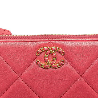 Chanel Small Lambskin 19 O Case Pouch