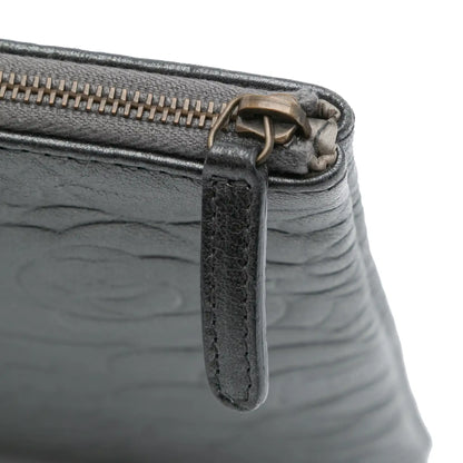 Chanel Large CC Embossed Lambskin Camellia O Case Clutch
