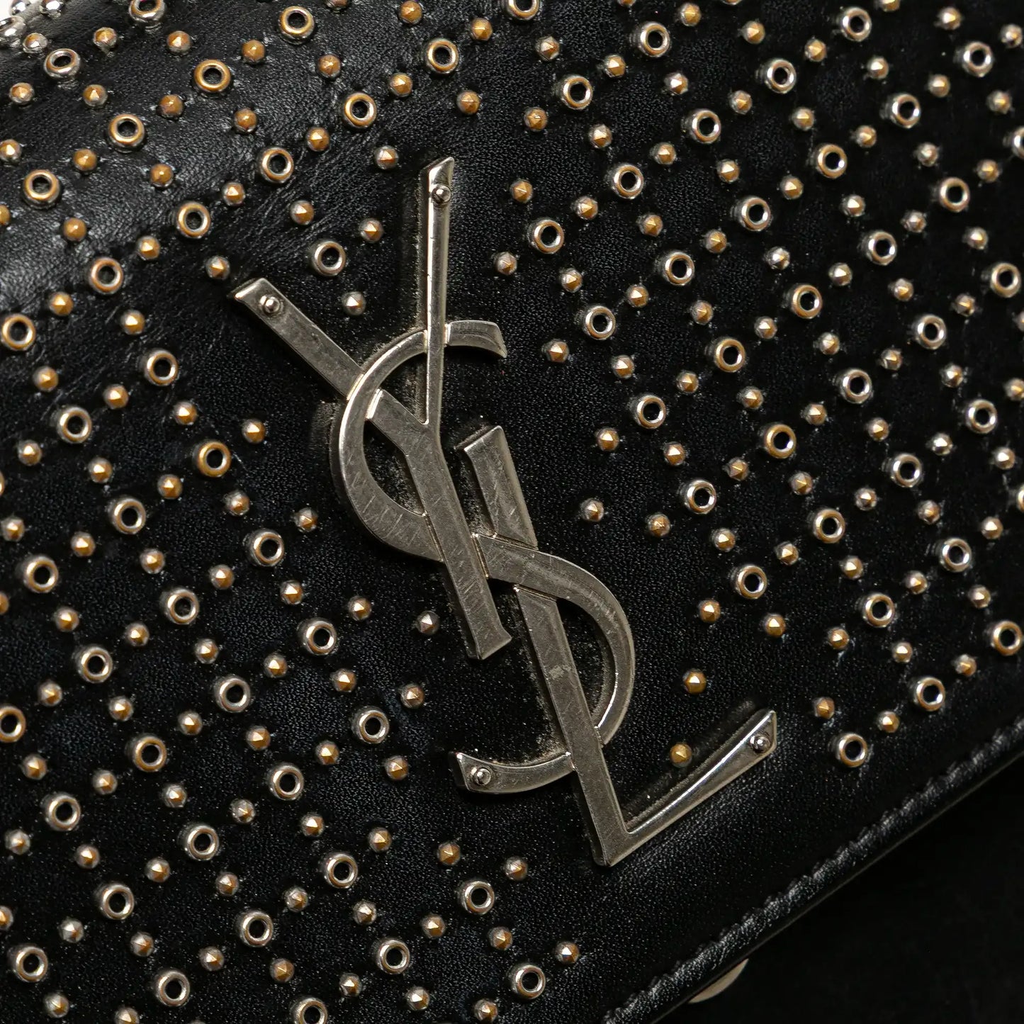 Saint Laurent Medium Studded Calfskin Monogram Sunset Crossbody
