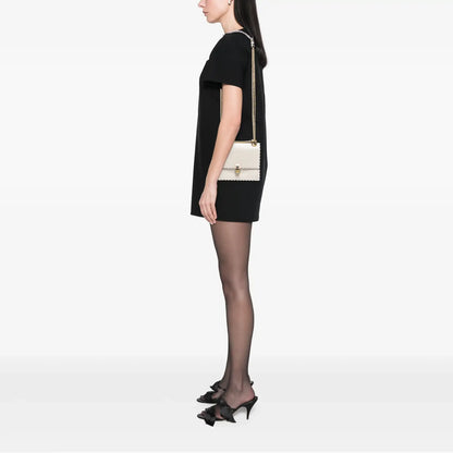 Fendi Small Scalloped Leather Kan I Crossbody