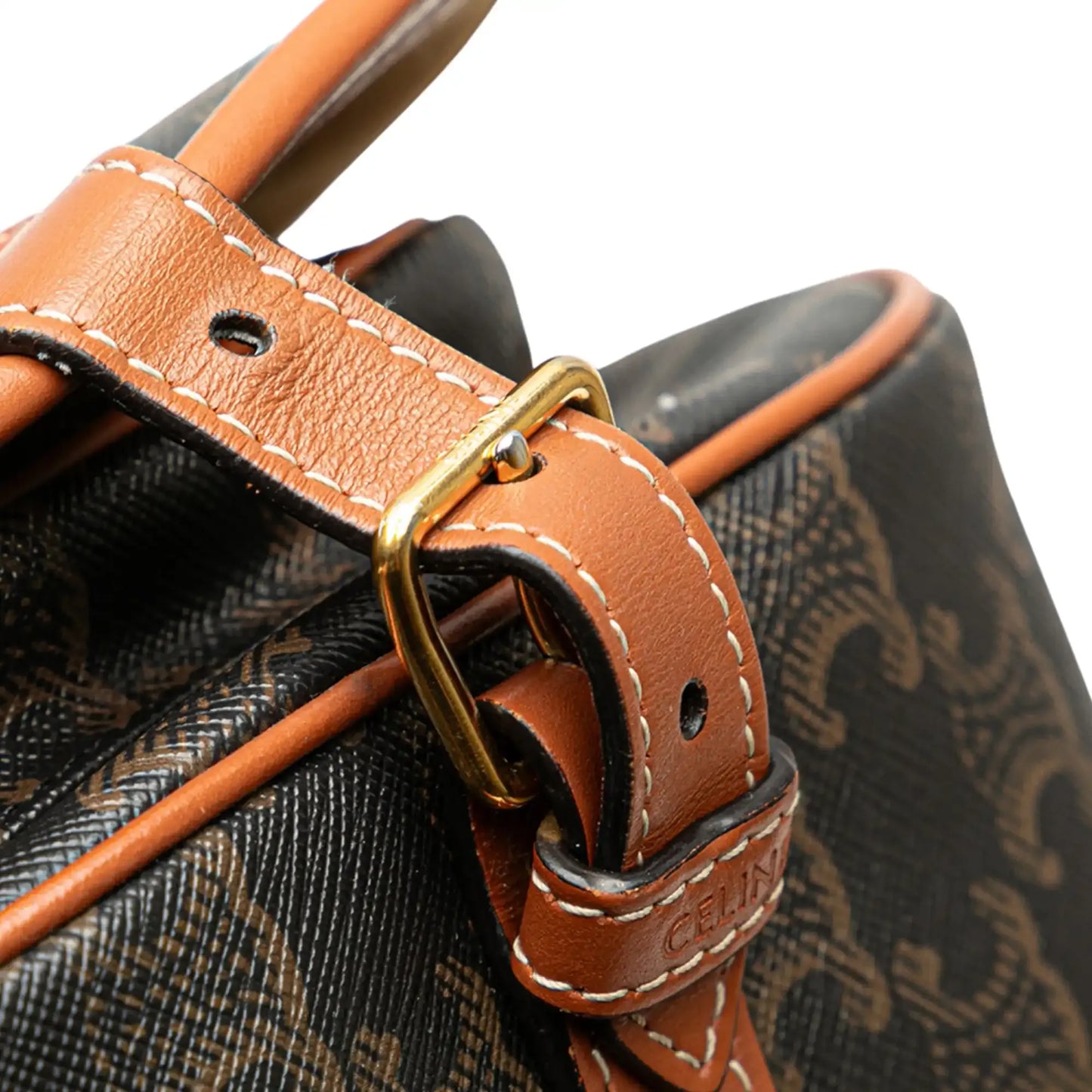 Celine Medium Triomphe Coated Canvas Folco Crossbody