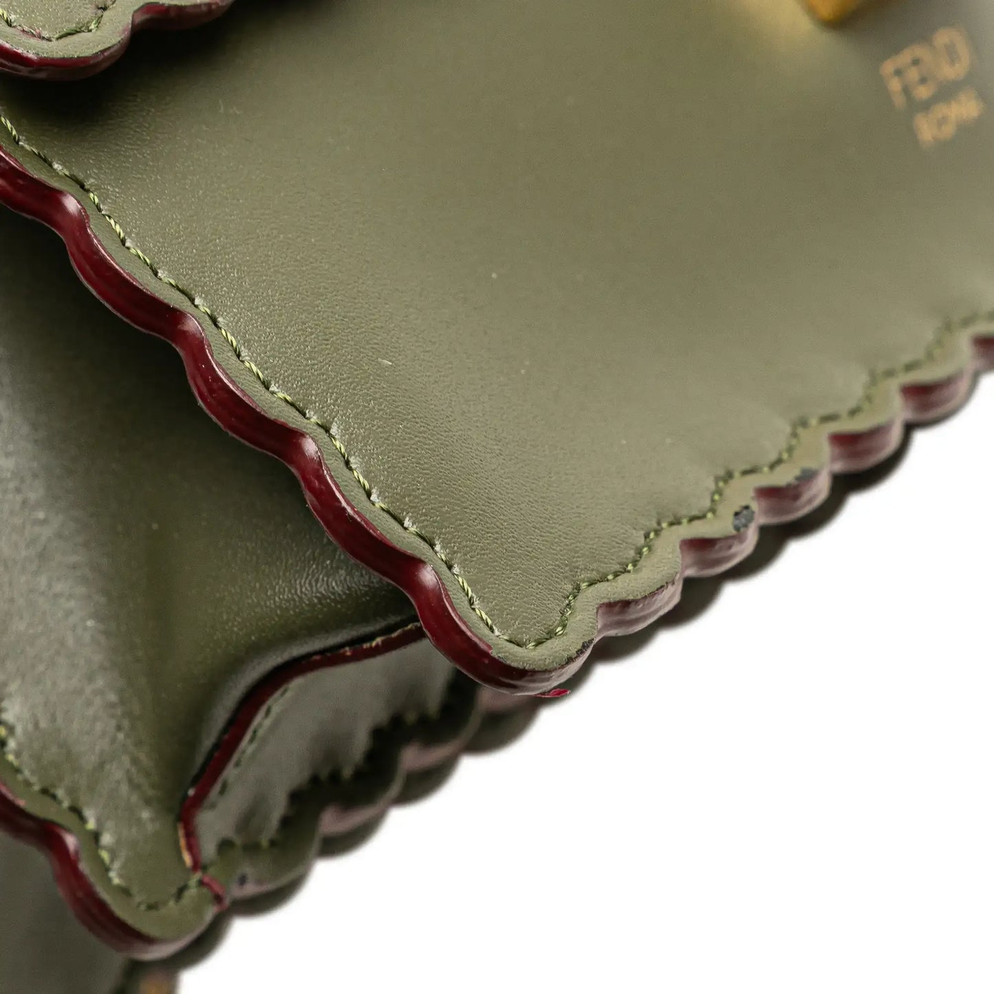 Fendi Small Scalloped Leather Kan I Crossbody