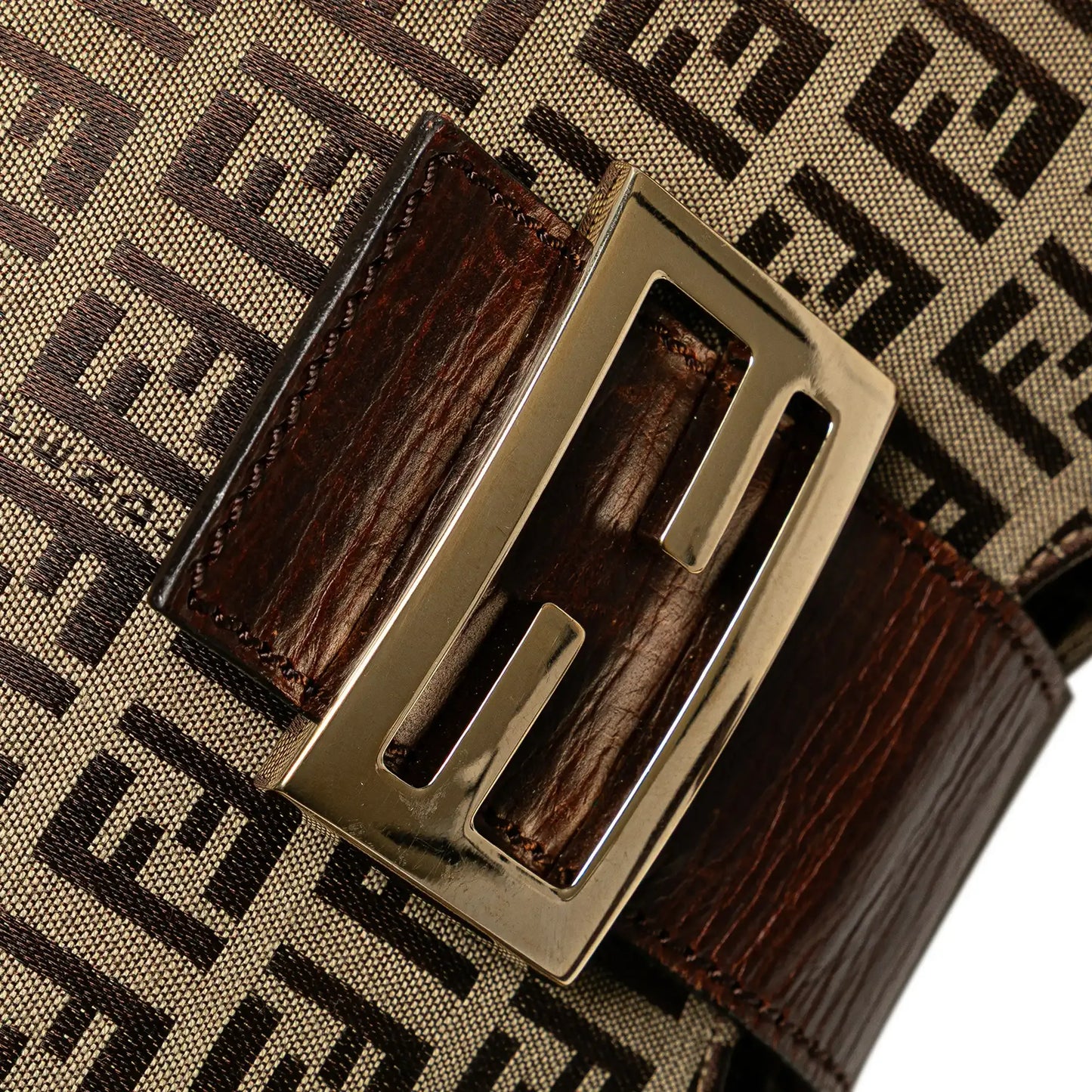 Fendi Zucchino Canvas Shoulder Bag