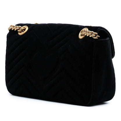 Gucci Medium GG Marmont Matelasse Velvet Sequin Embellished Shoulder Bag
