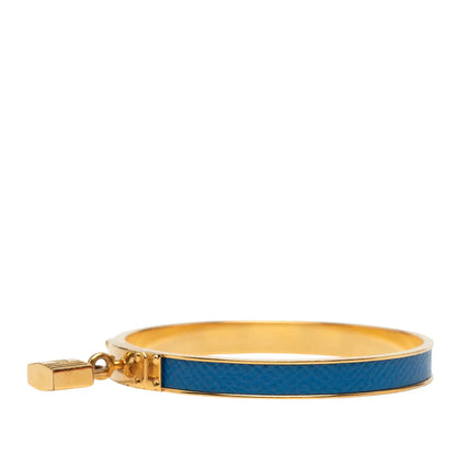 Hermès Leather Kelly Cadena Lock Bangle Bracelet