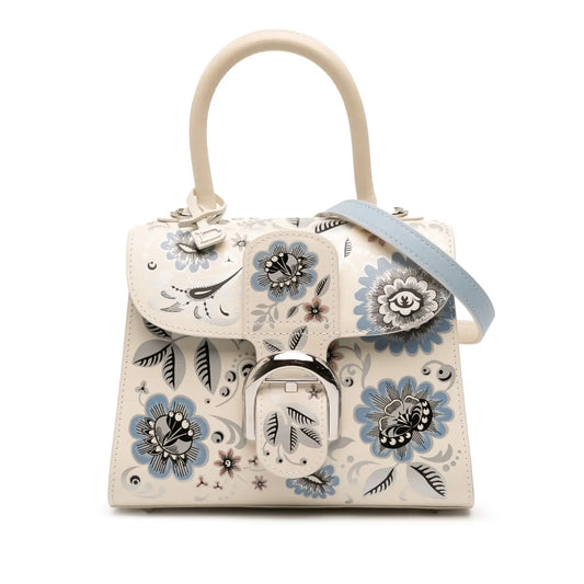 Delvaux MIni Smooth Calfskin Brillant Blooming Crystalline Satchel
