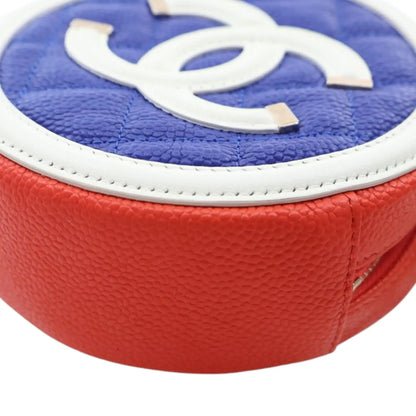 Chanel Tricolor Caviar CC Filigree Round Crossbody