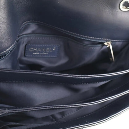 Chanel Jumbo Quilted Patent 3 Compartment Flap