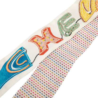 Hermès Chevaloscope Pointille Silk Twilly Scarf