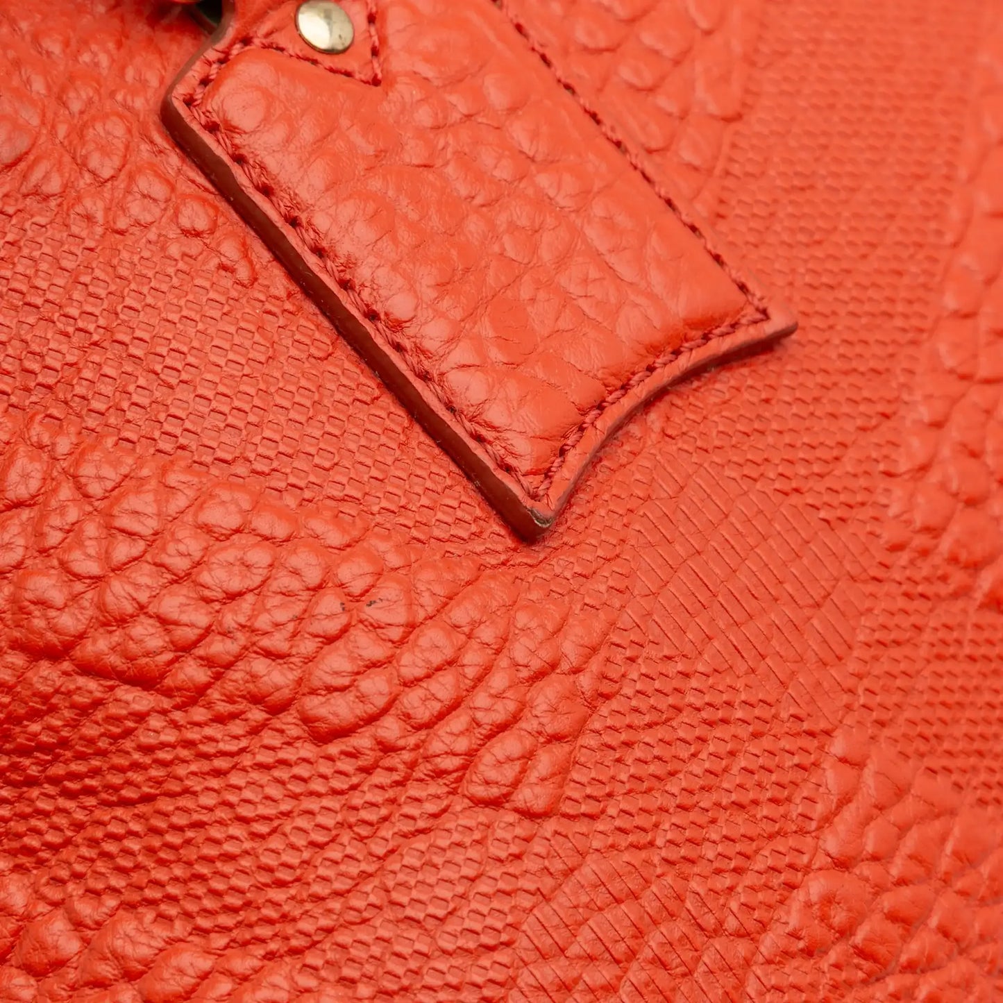 Burberry Small Heritage Grain Check Embossed Leather Orchard Bowling Bag