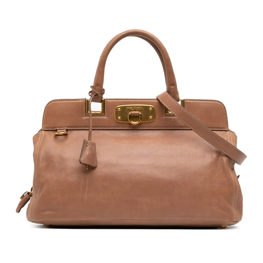 Prada Glace Calf Frame Satchel