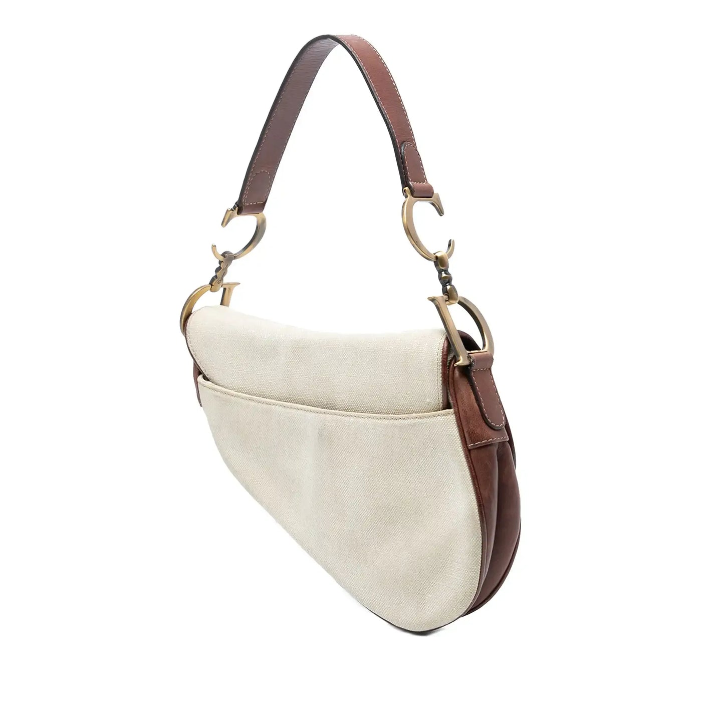 Dior Canvas Saddle Bag