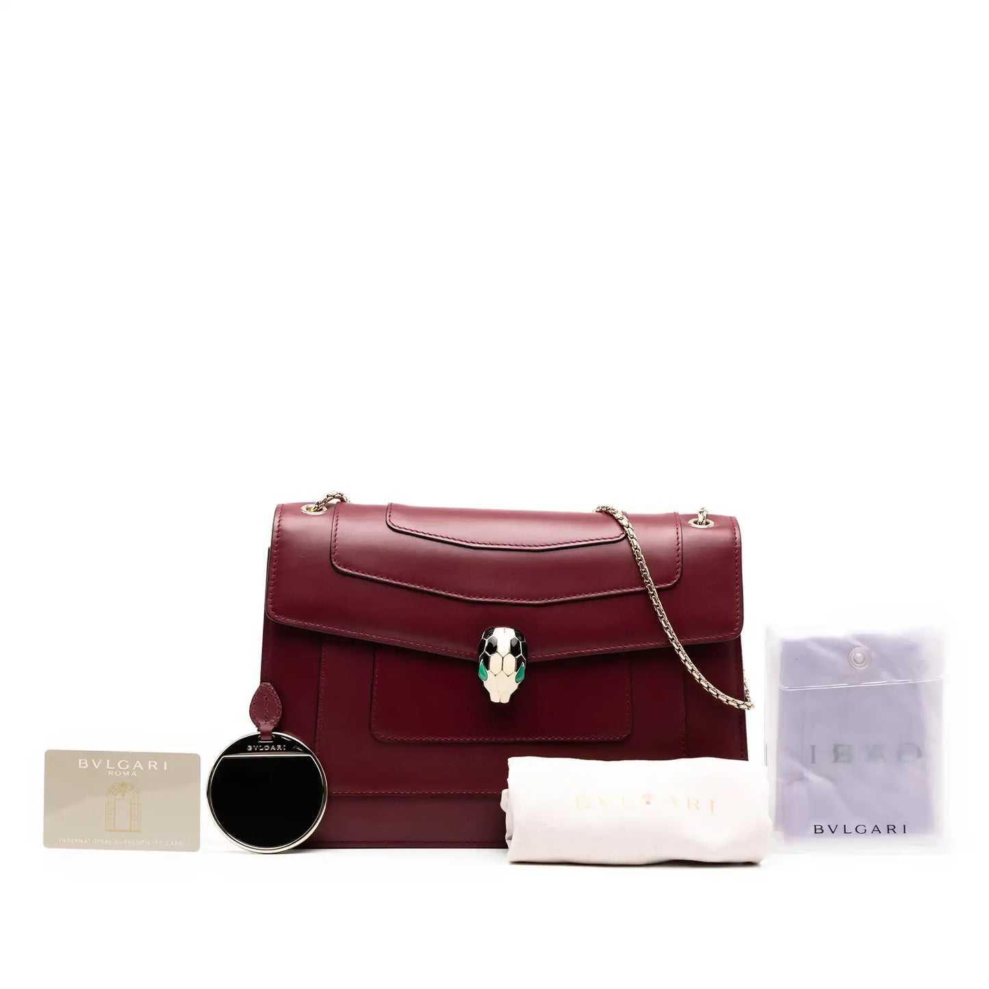 Bvlgari Medium Calfskin Serpenti Forever Shoulder Bag