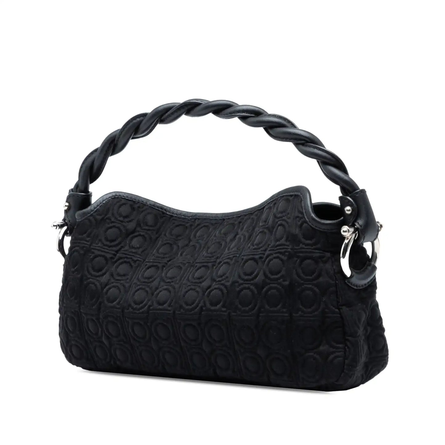 Ferragamo Gancini Canvas Handbag