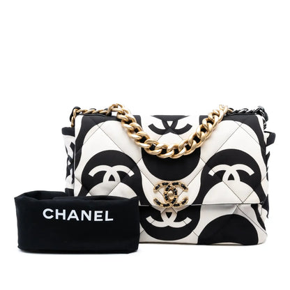Chanel Large Printed Silk 19 Flap