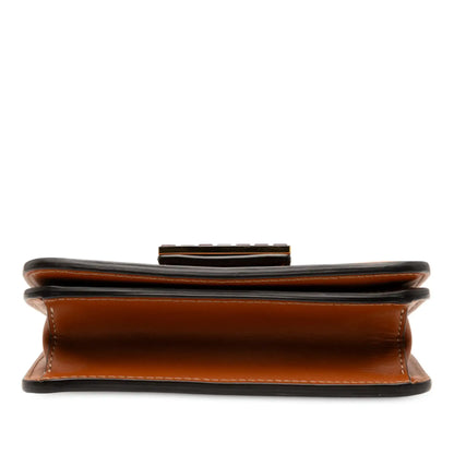 Fendi Leather Crystal Fab Crossbody