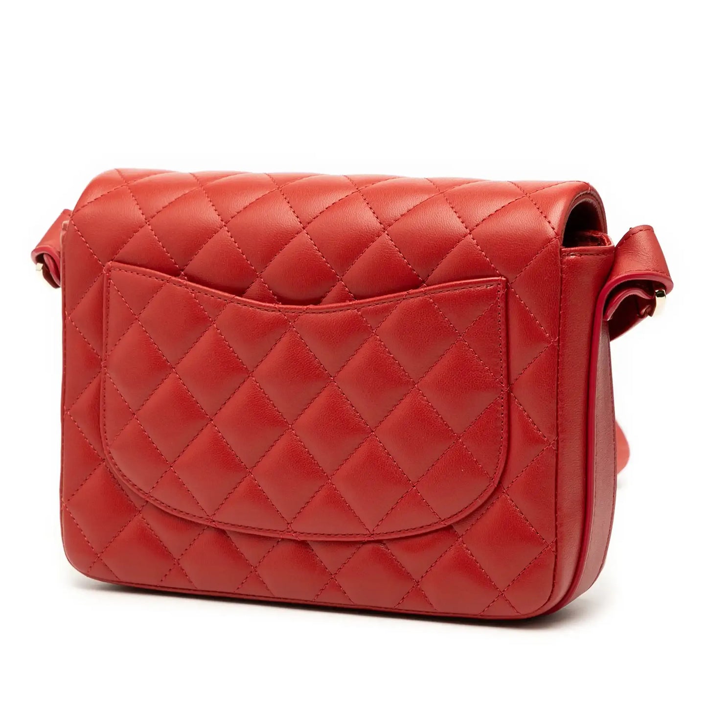 Chanel CC Quilted Calfskin Ruffle Strap Flap