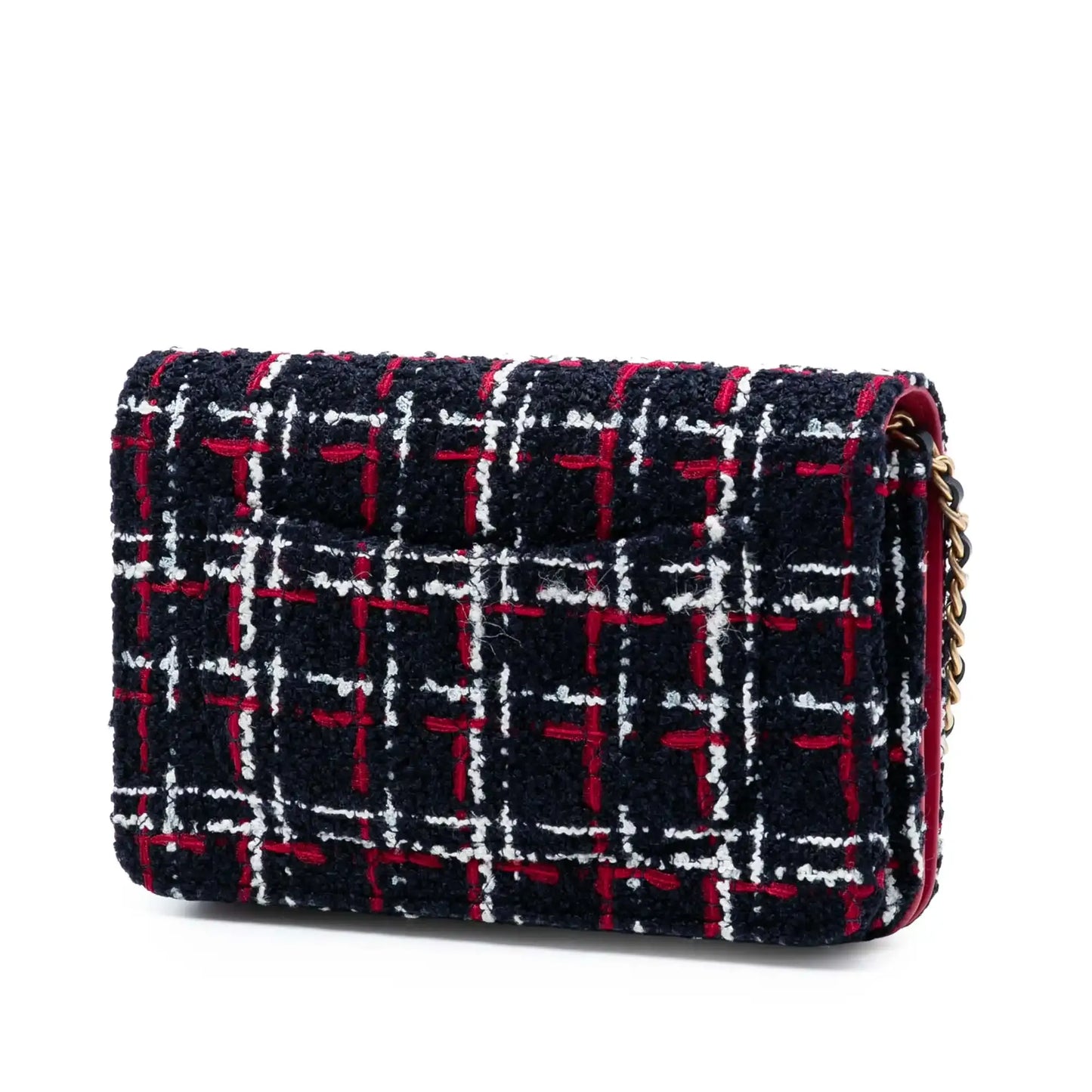 Chanel Tweed Written in Chain Logo Wallet on Chain