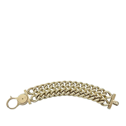 Gucci Sterling Silver Crest Logo Chain Bracelet