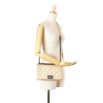Chanel Old Medium Aged Calfskin Double Stitch Boy Flap