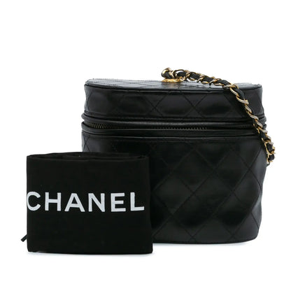 Chanel Quilted Lambskin Tassel Vanity Case