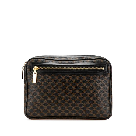 Celine Macadam Coated Canvas Clutch